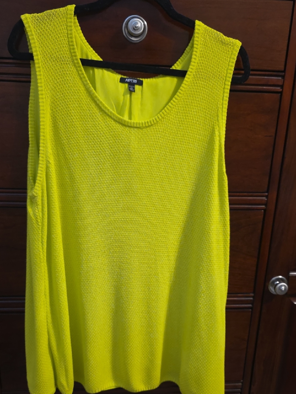 Apt. 9 Neon Yellow Sleeveless Knit Tank